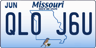MO license plate QL0J6U