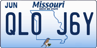 MO license plate QL0J6Y