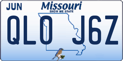 MO license plate QL0J6Z