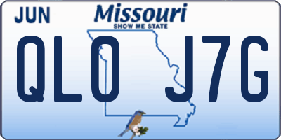 MO license plate QL0J7G