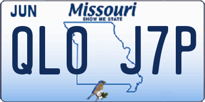 MO license plate QL0J7P