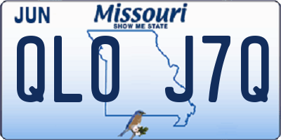 MO license plate QL0J7Q
