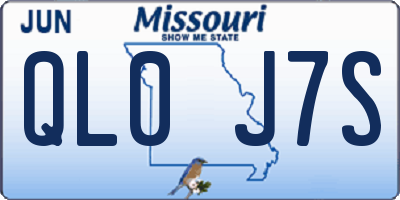 MO license plate QL0J7S