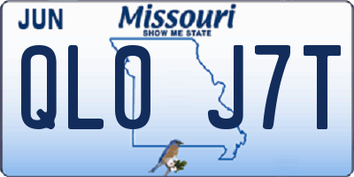 MO license plate QL0J7T