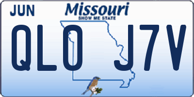 MO license plate QL0J7V