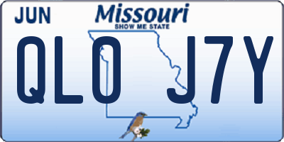 MO license plate QL0J7Y