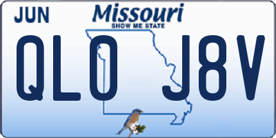 MO license plate QL0J8V