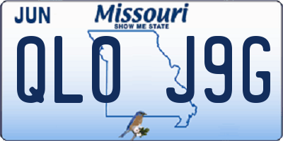 MO license plate QL0J9G