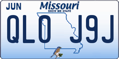 MO license plate QL0J9J