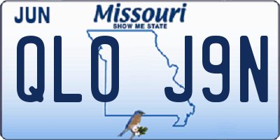 MO license plate QL0J9N