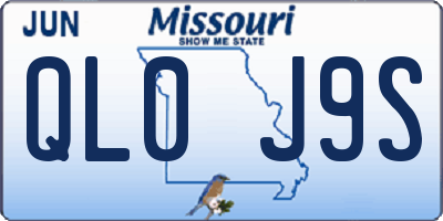MO license plate QL0J9S