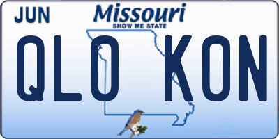 MO license plate QL0K0N