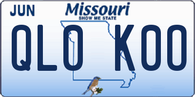 MO license plate QL0K0O