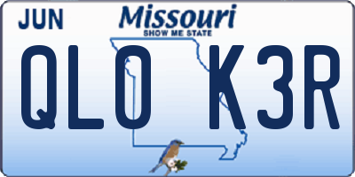 MO license plate QL0K3R