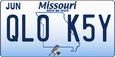 MO license plate QL0K5Y