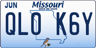 MO license plate QL0K6Y