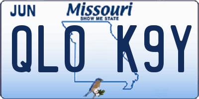 MO license plate QL0K9Y