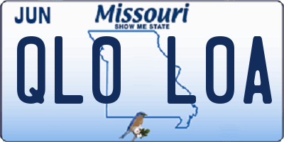 MO license plate QL0L0A
