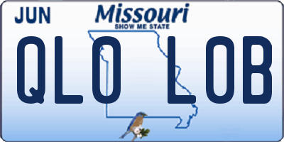 MO license plate QL0L0B