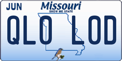 MO license plate QL0L0D