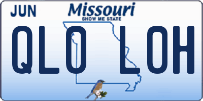 MO license plate QL0L0H