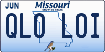 MO license plate QL0L0I