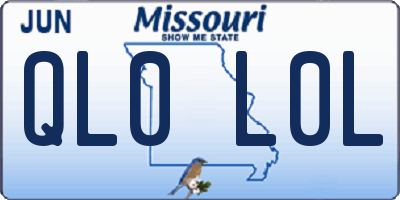 MO license plate QL0L0L
