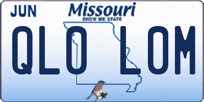 MO license plate QL0L0M