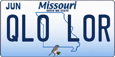 MO license plate QL0L0R