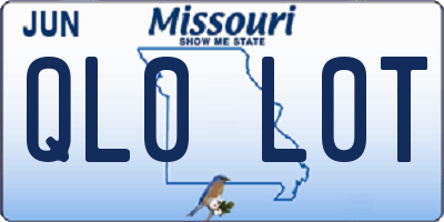 MO license plate QL0L0T