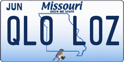 MO license plate QL0L0Z