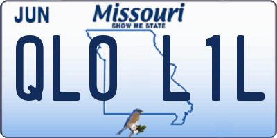 MO license plate QL0L1L
