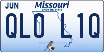 MO license plate QL0L1Q