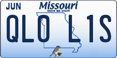MO license plate QL0L1S