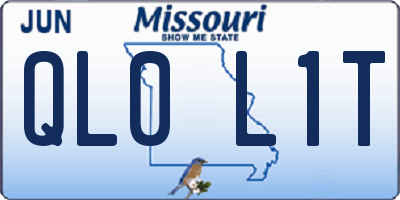MO license plate QL0L1T
