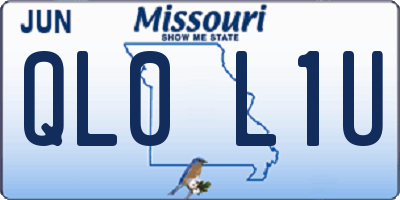 MO license plate QL0L1U