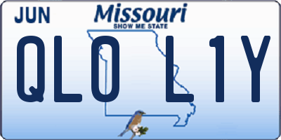 MO license plate QL0L1Y