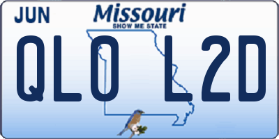 MO license plate QL0L2D