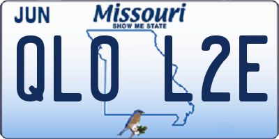 MO license plate QL0L2E