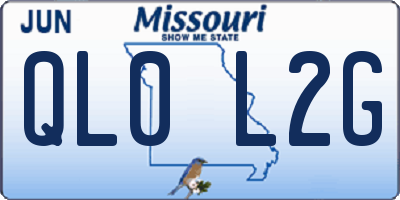 MO license plate QL0L2G