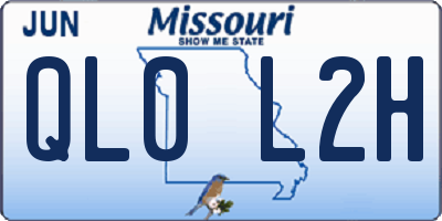 MO license plate QL0L2H
