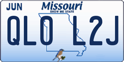 MO license plate QL0L2J