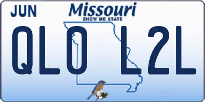 MO license plate QL0L2L