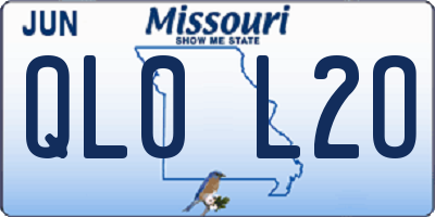 MO license plate QL0L2O