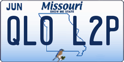MO license plate QL0L2P