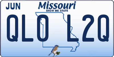 MO license plate QL0L2Q