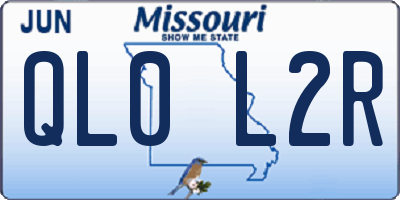 MO license plate QL0L2R