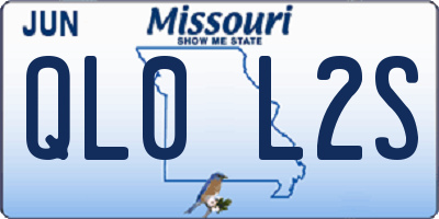 MO license plate QL0L2S