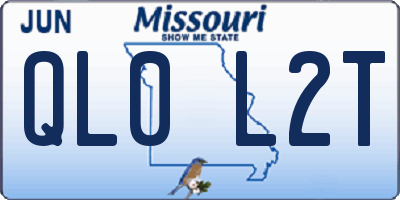 MO license plate QL0L2T