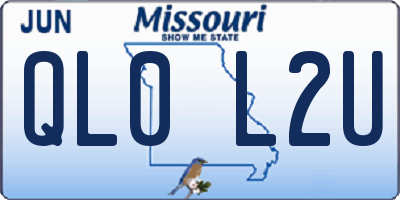 MO license plate QL0L2U